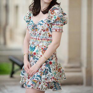 Alice + Olivia - Floral Puff Sleeve Dress